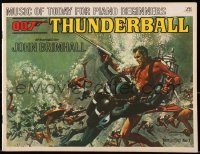 7w254 THUNDERBALL song book 1978 McCarthy art of James Bond, music of today for piano beginners!