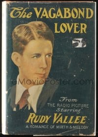 7w110 VAGABOND LOVER A.L. Burt movie edition hardcover book 1929 the movie starring Rudy Vallee!