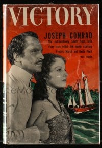7w112 VICTORY Triangle movie edition hardcover book 1940 Fredric March, Betty Field, Joseph Conrad