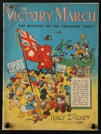 7w259 VICTORY MARCH Australian softcover book 1942 Mystery of the Treasure Chest, stamp collecting!
