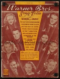 7w260 WARNER BROS SONG FOLIO song book 1938 words & music from their movies, star portraits!