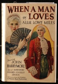 7w114 WHEN A MAN LOVES Grosset & Dunlap movie edition hardcover book 1927 John Barrymore, Costello