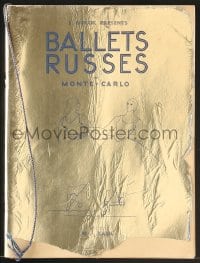 7w462 BALLETS RUSSES DE MONTE CARLO stage show foil souvenir program book 1934 on Broadway!