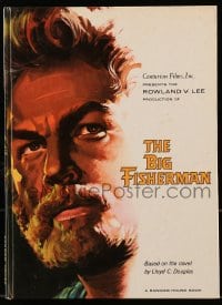 7w472 BIG FISHERMAN hardcover souvenir program book 1959 cover art of Howard Keel by Joseph Smith!
