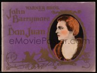 7w493 DON JUAN die-cut souvenir program book 1926 John Barrymore as the famous lover, Mary Astor!