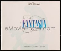 7w500 FANTASIA souvenir program book R1990 Disney classic 50th anniversary commemorative edition!