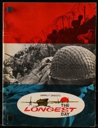 7w570 LONGEST DAY souvenir program book 1962 WWII D-Day movie with 42 international stars!