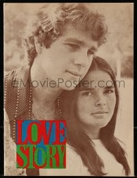 7w574 LOVE STORY souvenir program book 1970 Ali MacGraw & Ryan O'Neal, classic romance!