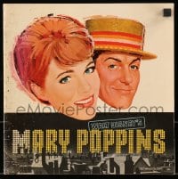 7w580 MARY POPPINS souvenir program book 1964 Julie Andrews & Dick Van Dyke, Disney classic!