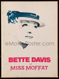 7w584 MISS MOFFAT stage play souvenir program book 1974 Michaele Vollbracht art of Bette Davis!