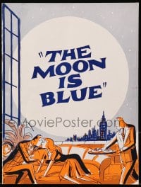 7w586 MOON IS BLUE stage play souvenir program book 1951 Otto Preminger Broadway show, cool art!