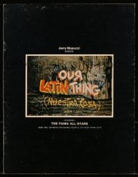 7w603 OUR LATIN THING souvenir program book 1972 Nuestra Cosa, Latin dancing in New York City!