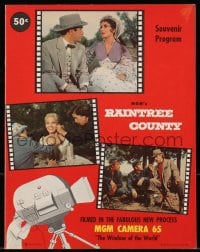 7w618 RAINTREE COUNTY souvenir program book 1957 Montgomery Clift, Elizabeth Taylor, Saint!