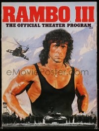 7w620 RAMBO III souvenir program book 1988 Sylvester Stallone returns as John Rambo!