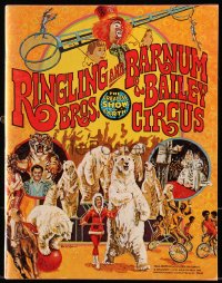 7w625 RINGLING BROS & BARNUM & BAILEY CIRCUS souvenir program book 1976 includes fold-out poster!