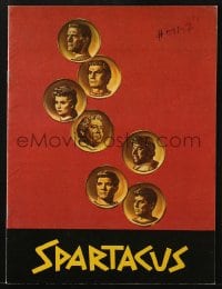 7w658 SPARTACUS softcover Swedish souvenir program book 1960 classic Kubrick, top cast on coins!
