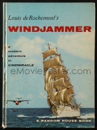 7w698 WINDJAMMER hardcover souvenir program book 1958 sailing documentary by Louis De Rochemont!