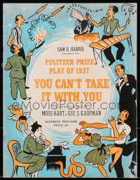 7w705 YOU CAN'T TAKE IT WITH YOU stage play souvenir program book 1936 Moss Hart & George S. Kaufman