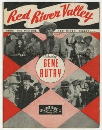 7w396 RED RIVER VALLEY sheet music 1936 great images of Gene Autry, the title song!