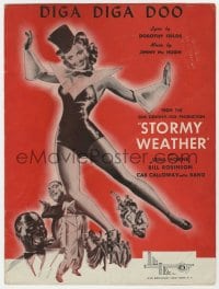 7w418 STORMY WEATHER sheet music 1943 Lena Horne, Calloway, Bojangles, Diga Diga Doo!