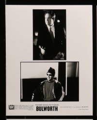 7w742 BULWORTH presskit w/ 10 stills 1998 directed by Warren Beatty, cool political artwork!