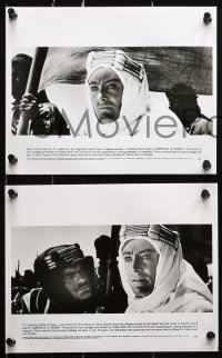 7w838 LAWRENCE OF ARABIA presskit w/ 7 stills R1989 David Lean classic starring Peter O'Toole!