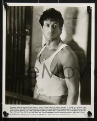 7w848 LOCK UP presskit w/ 14 stills 1989 Sylvester Stallone in prison, Donald Sutherland!