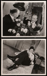 7x969 LEON ERROL 2 8x10 stills 1939 wonderful portrait images of the star in top hat and tails!