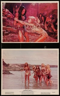 7x310 ONE MILLION YEARS B.C. 2 color from 7.25x10 to 8x10 stills 1967 images of sexiest prehistoric cave woman Raquel Welch!
