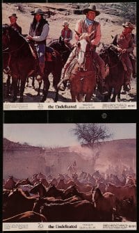 7x317 UNDEFEATED 2 color 8x10 stills 1969 great images of cowboy John Wayne, post Civil War western!