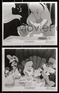 7x541 ALICE IN WONDERLAND 8 8x10 stills R1974 Disney classic cartoon from Lewis Carroll's book!