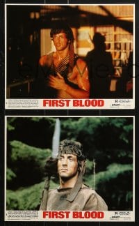 7x101 FIRST BLOOD 7 8x10 mini LCs 1982 Sylvester Stallone as John Rambo, Crenna, Brian Dennehy!
