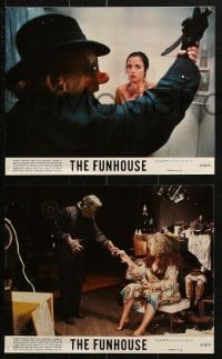 7x148 FUNHOUSE 6 8x10 mini LCs 1981 Tobe Hooper carnival horror, something is alive in there!