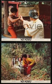 7x050 HOT POTATO 8 8x10 mini LCs 1976 Twist the Tiger's Tail, images of kung fu hero Jim Kelly!
