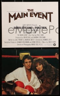 7x111 MAIN EVENT 7 color 8x10 stills 1979 great images of Barbra Streisand with boxer Ryan O'Neal!