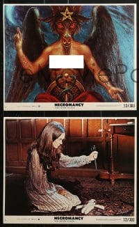 7x061 NECROMANCY 8 8x10 mini LCs 1972 Orson Welles, Pamela Franklin, wild occult horror images!