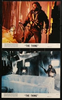 7x081 THING 8 8x10 mini LCs 1982 John Carpenter, Kurt Russell, the ultimate in alien terror!