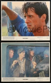 7x208 VICTORY 6 8x10 mini LCs 1981 John Huston, soccer players Stallone, Caine & Pele!