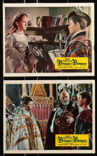 7x068 PRINCE & THE PAUPER: THE PAUPER KING 8 color English FOH LCs 1965 Walt Disney, Guy Williams!