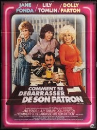 7y576 9 TO 5 French 1p 1981 Dolly Parton, Jane Fonda & Lily Tomlin w/tied up Dabney Coleman!