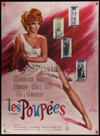 7y607 BAMBOLE French 1p R1960s different art of sexy Gina Lollobrigida & stars by Boris Grinsson!