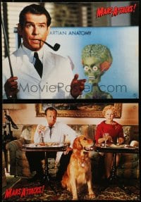 7y076 MARS ATTACKS! 4 German LCs 1997 directed by Tim Burton, great all-star cast images!