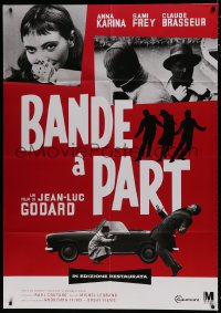 7y112 BAND OF OUTSIDERS Italian 1p R2001 Jean-Luc Godard's Bande a Part, Anna Karina, Claude Brasseur!