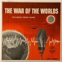 7y046 WAR OF THE WORLDS 33 1/3 RPM record 1955 Orson Welles, the radio program that shook the world!