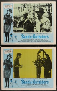 7z794 BAND OF OUTSIDERS 2 LCs 1966 Jean-Luc Godard's Bande a Part, Anna Karina, Claude Brasseur