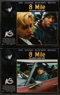 7z041 8 MILE 8 LCs 2002 Eminem, Brittany Murphy, directed by Curtis Hanson, Detroit, rap music!