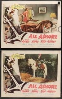 7z050 ALL ASHORE 8 LCs 1952 Mickey Rooney, Peggy Ryan, Navy musical, fun galore!