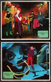 7z053 AMERICAN POP 8 LCs 1981 cool rock & roll animation by Wilson McClean & Ralph Bakshi!