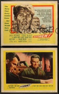 7z058 ATTACK 8 LCs 1956 WWII soldiers Lee Marvin, Jack Palance & Richard Jaeckel!