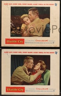 7z066 BATTLE CRY 8 LCs 1955 Raoul Walsh, WWII Marines, great images of Tab Hunter, Nancy Olson!